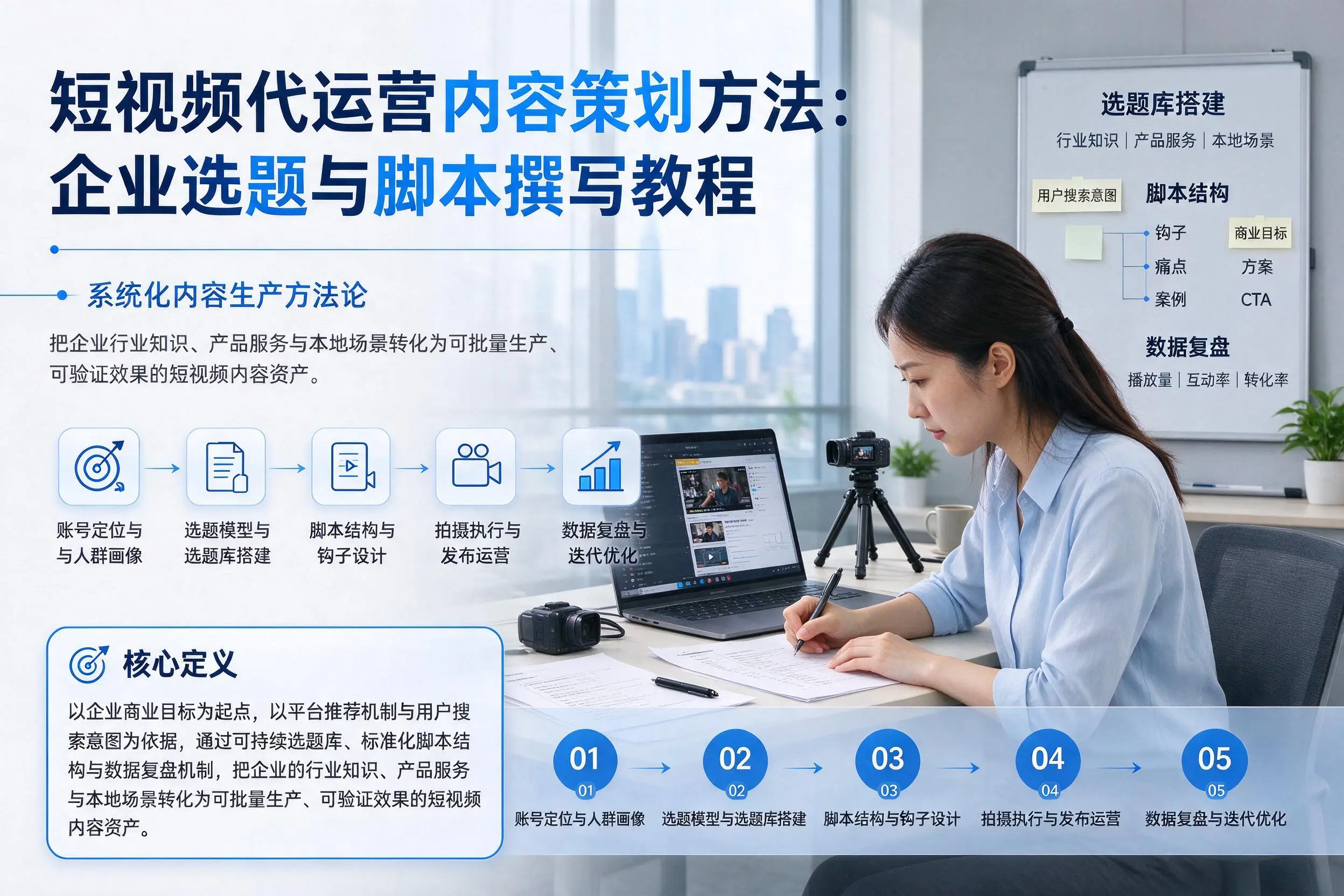 短视频代运营内容策划方法：聊城企业选题与脚本撰写教程