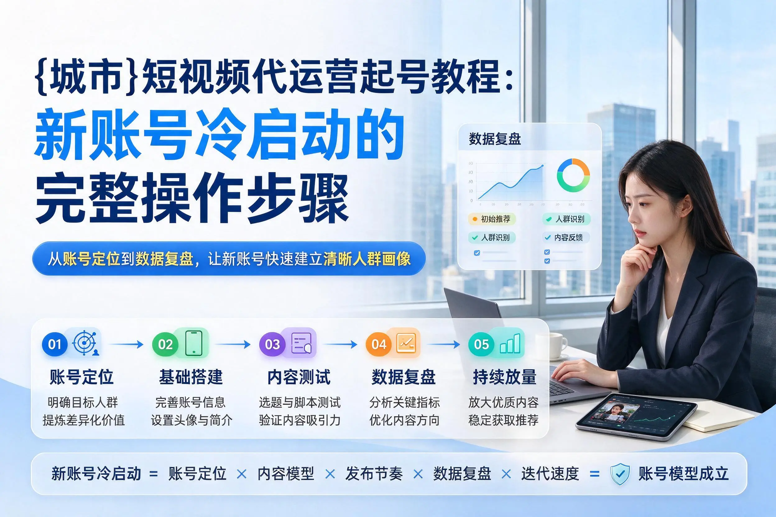 聊城短视频代运营起号教程:新账号冷启动的完整操作步骤