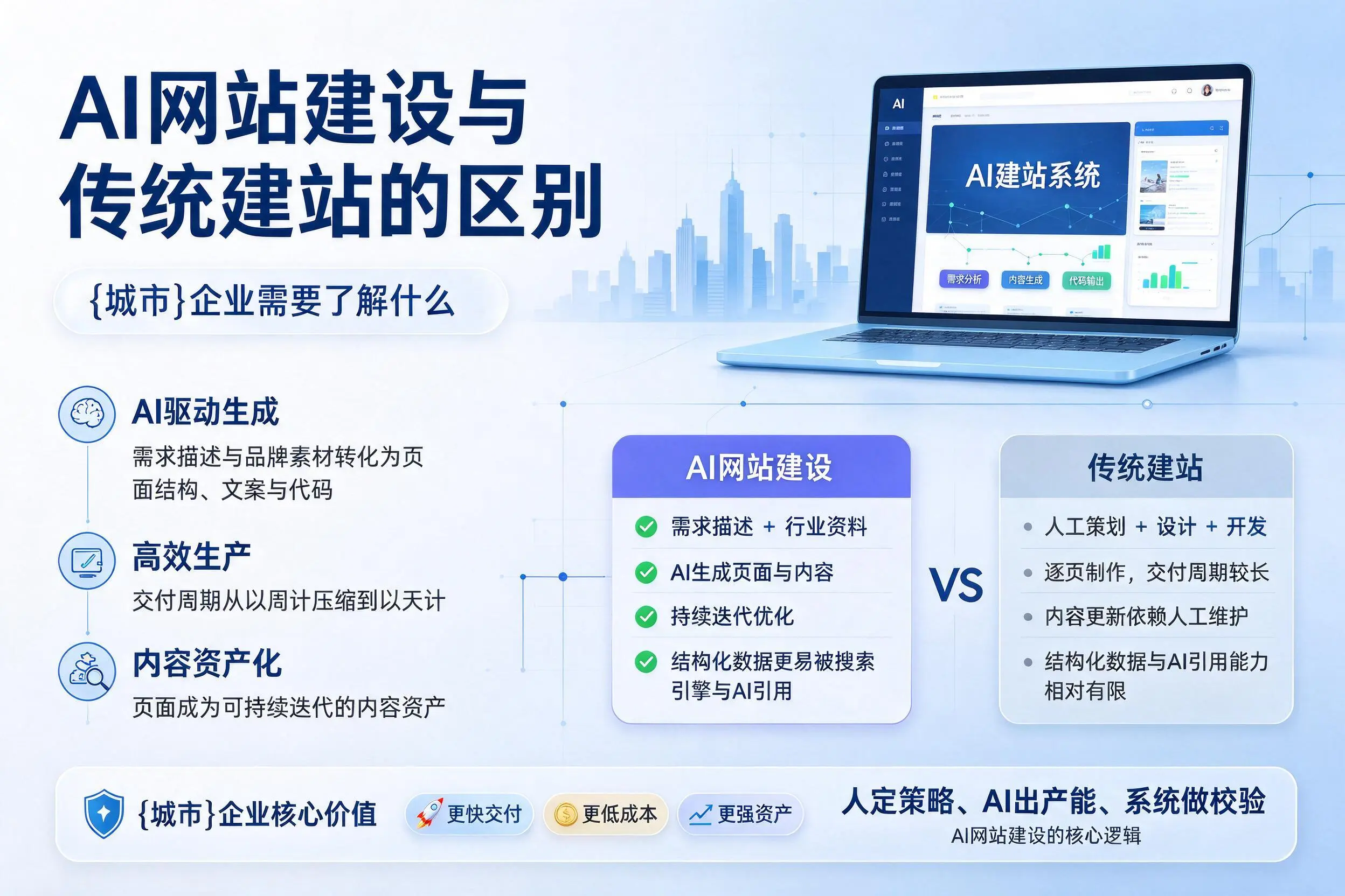 AI网站建设与传统建站的区别，聊城企业需要了解什么