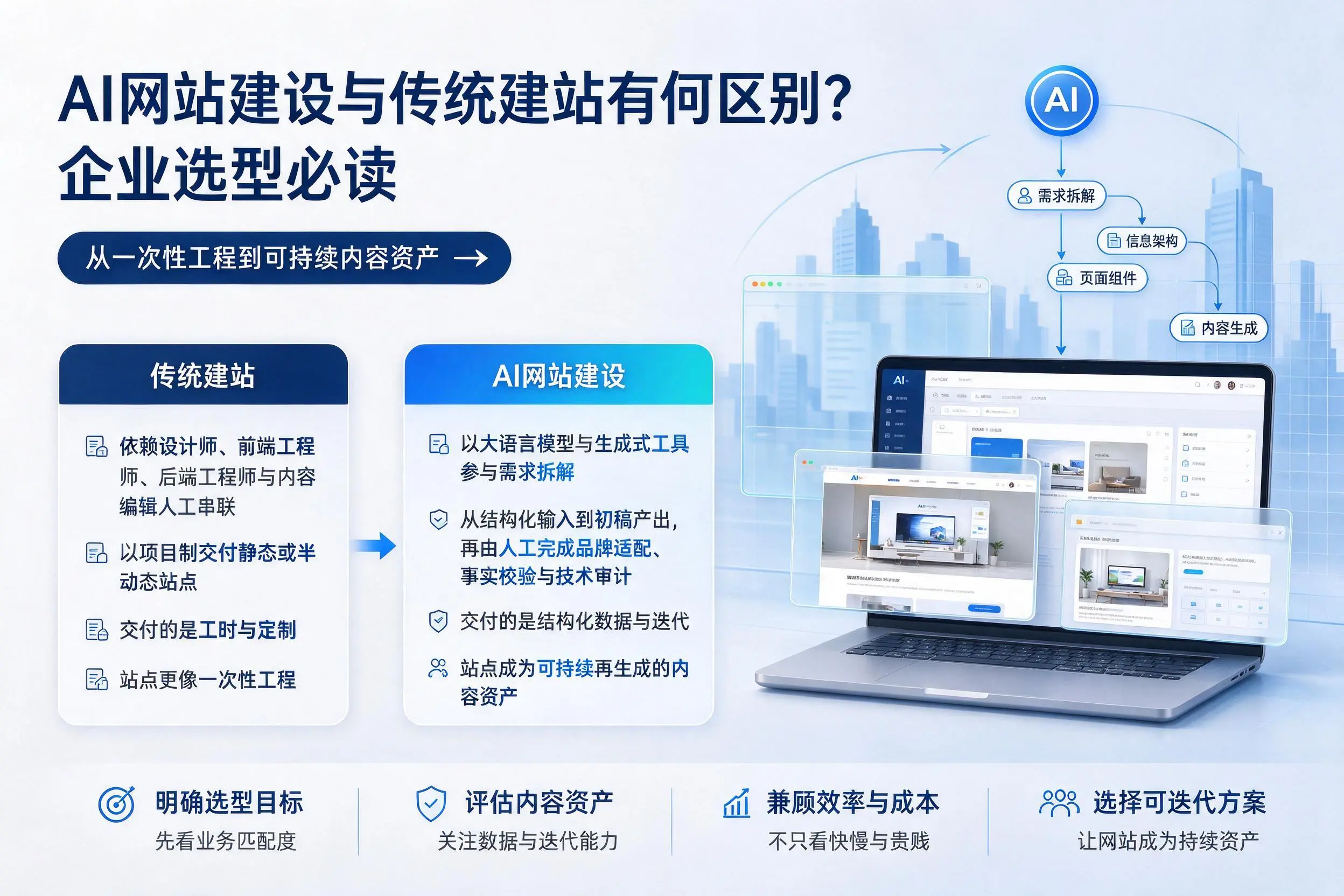 AI网站建设与传统建站有何区别?聊城企业选型必读