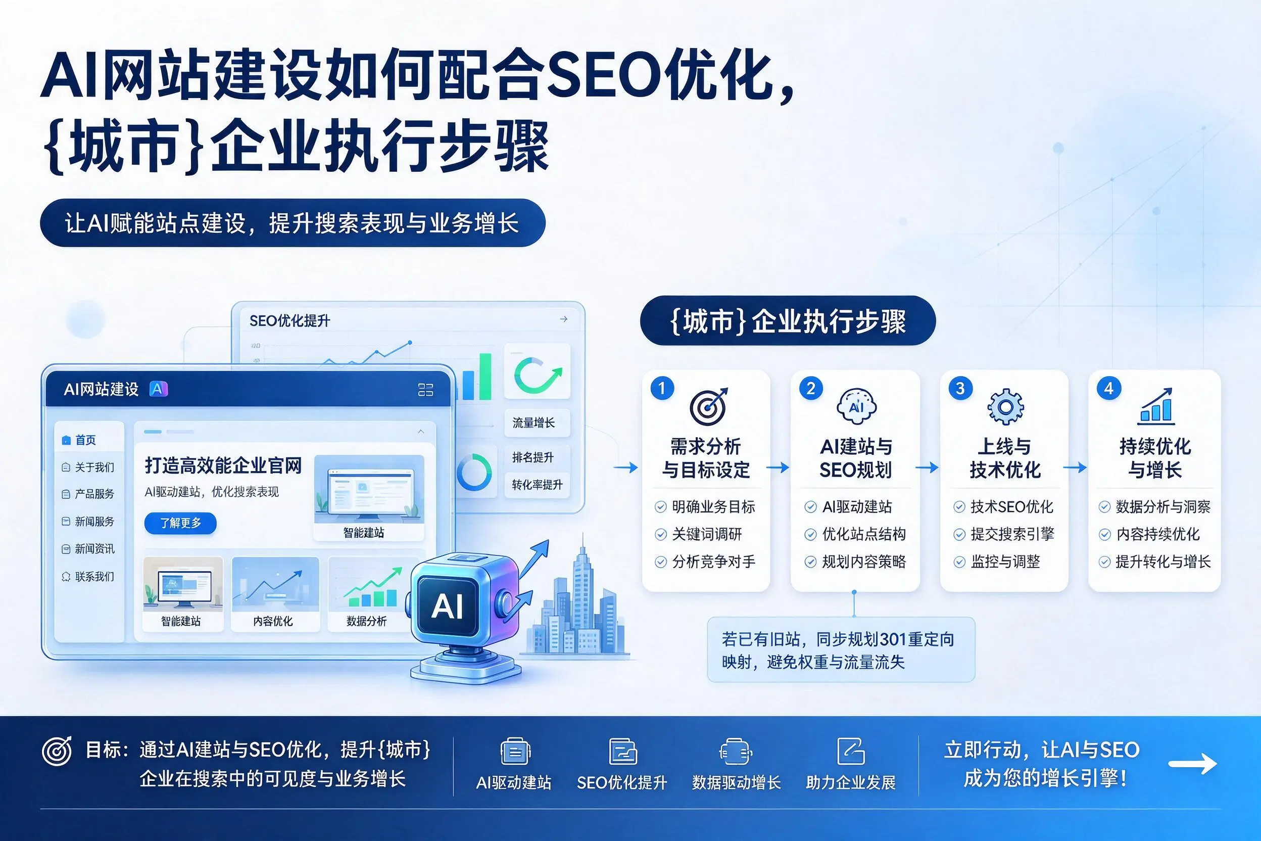 AI网站建设如何配合SEO优化，聊城企业执行步骤