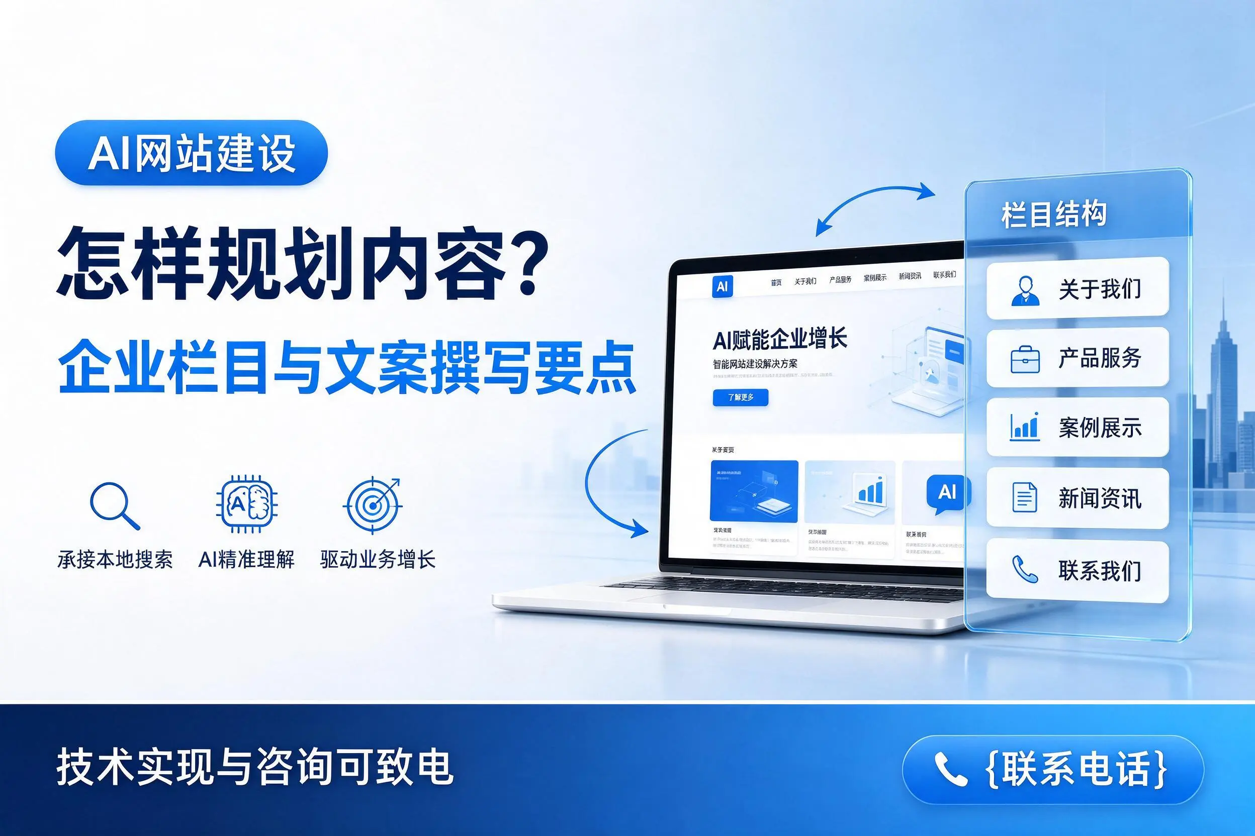 AI网站建设怎样规划内容？聊城企业栏目与文案撰写要点