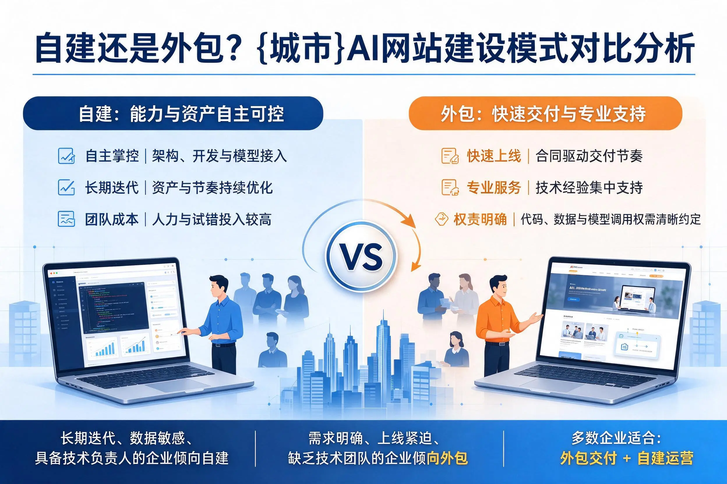 自建还是外包?聊城AI网站建设模式对比分析
