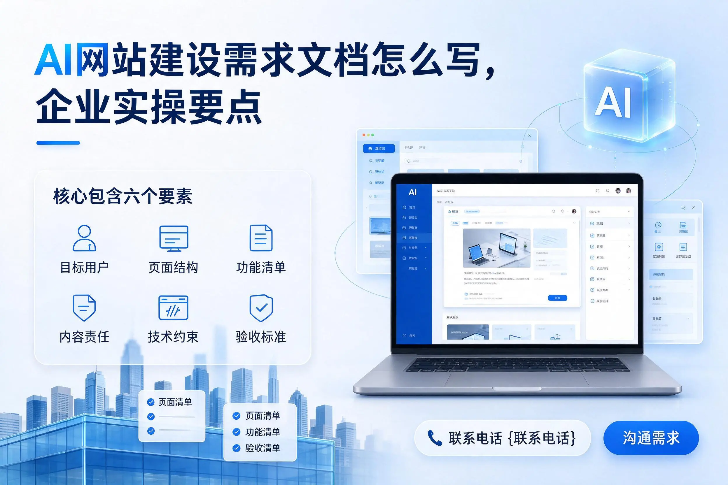 AI网站建设需求文档怎么写,聊城企业实操要点