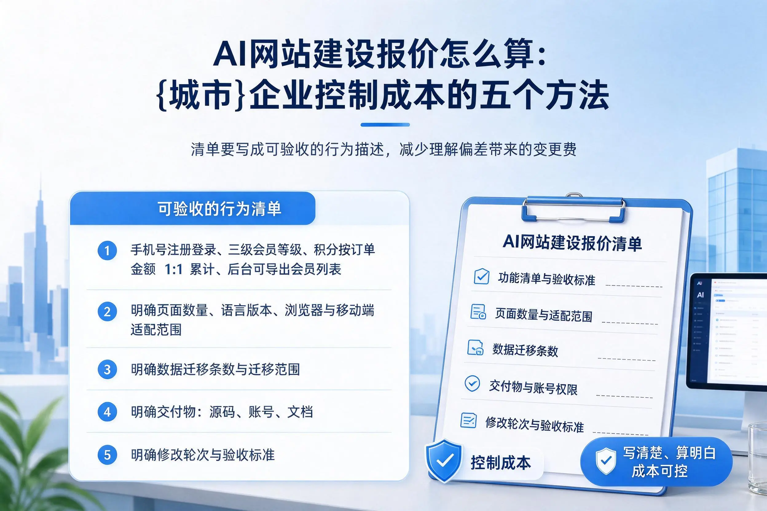 AI网站建设报价怎么算:聊城企业控制成本的五个方法
